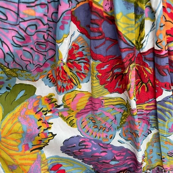 Caroline Constas Red Pink Ruffled A-line Sundress - Picture 12 of 12